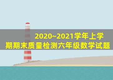 2020~2021学年上学期期末质量检测六年级数学试题