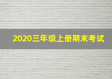 2020三年级上册期末考试