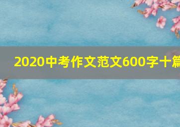 2020中考作文范文600字十篇