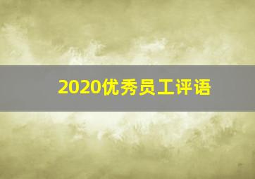 2020优秀员工评语