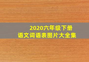 2020六年级下册语文词语表图片大全集