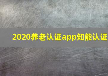 2020养老认证app知能认证