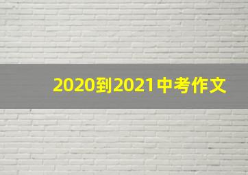 2020到2021中考作文