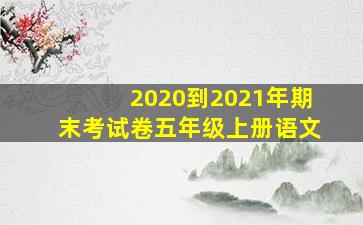 2020到2021年期末考试卷五年级上册语文