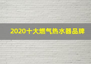 2020十大燃气热水器品牌