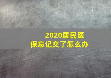 2020居民医保忘记交了怎么办