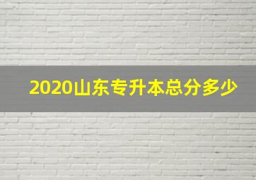 2020山东专升本总分多少