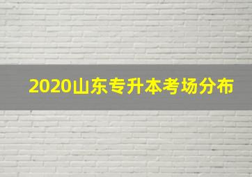 2020山东专升本考场分布