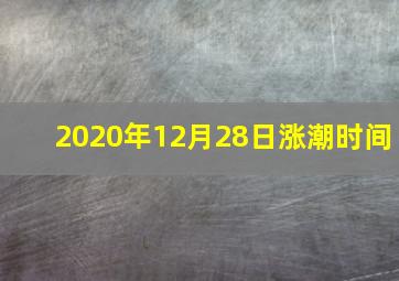 2020年12月28日涨潮时间