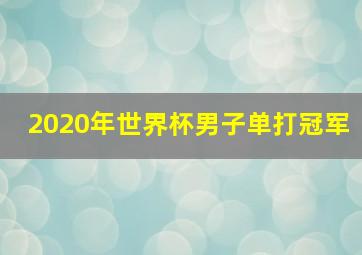 2020年世界杯男子单打冠军