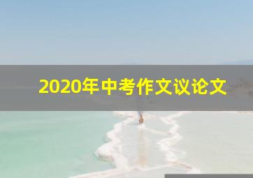 2020年中考作文议论文