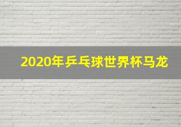 2020年乒乓球世界杯马龙