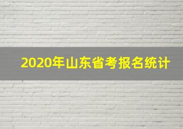 2020年山东省考报名统计