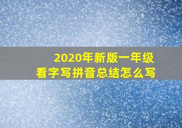 2020年新版一年级看字写拼音总结怎么写