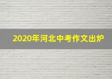 2020年河北中考作文出炉