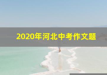 2020年河北中考作文题