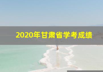 2020年甘肃省学考成绩