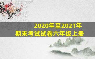 2020年至2021年期末考试试卷六年级上册