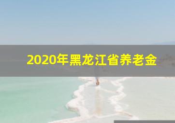 2020年黑龙江省养老金