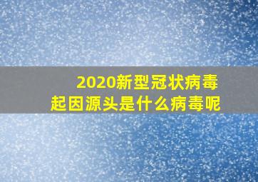 2020新型冠状病毒起因源头是什么病毒呢