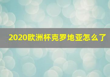 2020欧洲杯克罗地亚怎么了