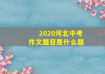 2020河北中考作文题目是什么题