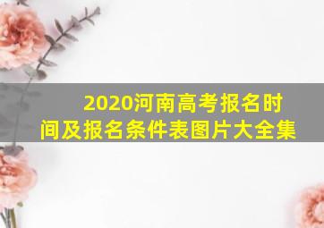 2020河南高考报名时间及报名条件表图片大全集