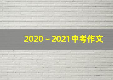 2020～2021中考作文