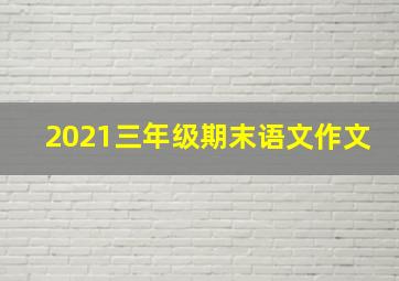 2021三年级期末语文作文