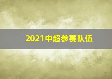 2021中超参赛队伍