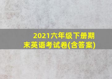 2021六年级下册期末英语考试卷(含答案)