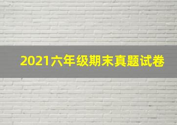 2021六年级期末真题试卷