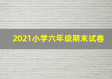 2021小学六年级期末试卷