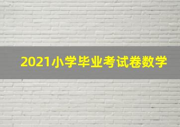 2021小学毕业考试卷数学