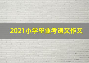 2021小学毕业考语文作文