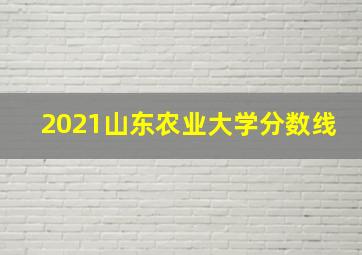 2021山东农业大学分数线