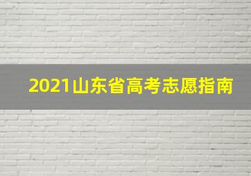 2021山东省高考志愿指南