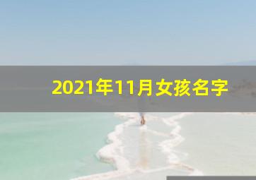 2021年11月女孩名字