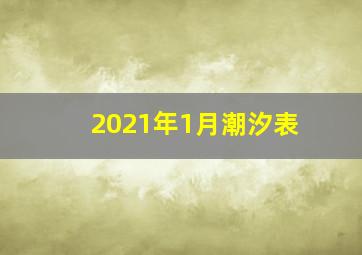 2021年1月潮汐表