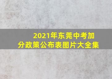 2021年东莞中考加分政策公布表图片大全集