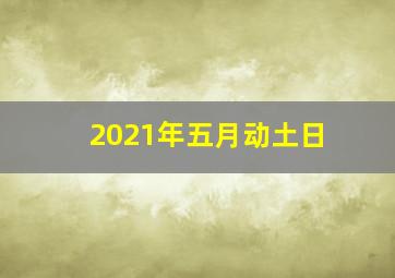 2021年五月动土日