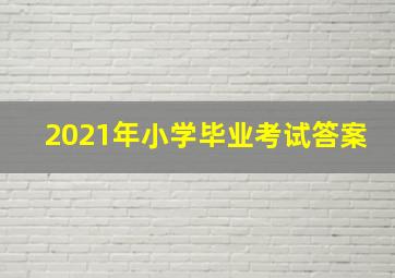 2021年小学毕业考试答案