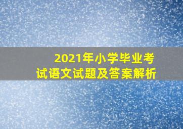 2021年小学毕业考试语文试题及答案解析