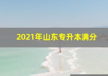 2021年山东专升本满分