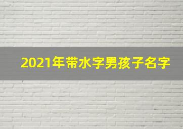 2021年带水字男孩子名字