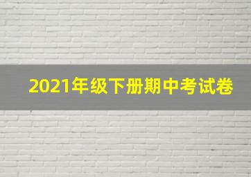 2021年级下册期中考试卷