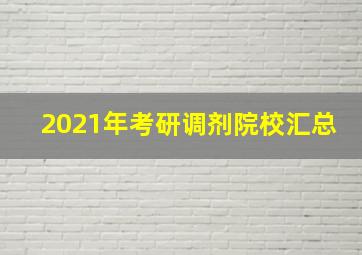 2021年考研调剂院校汇总