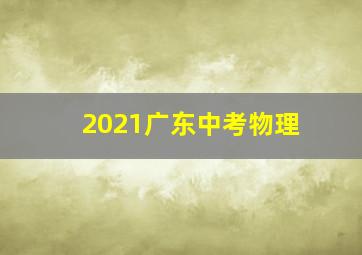 2021广东中考物理