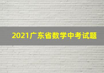 2021广东省数学中考试题