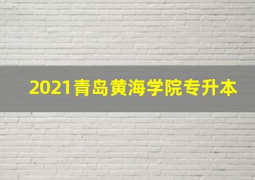 2021青岛黄海学院专升本